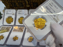 Load image into Gallery viewer, PERU 4 ESCUDOS 1700 FINEST 1715 FLEET SHIPWRECK NGC 63 PIRATE GOLD COINS