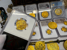 Load image into Gallery viewer, PERU 4 ESCUDOS 1700 FINEST 1715 FLEET SHIPWRECK NGC 63 PIRATE GOLD COINS