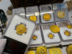 PERU 4 ESCUDOS 1700 FINEST 1715 FLEET SHIPWRECK NGC 63 PIRATE GOLD COINS