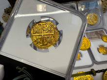 Load image into Gallery viewer, PERU 4 ESCUDOS 1700 FINEST 1715 FLEET SHIPWRECK NGC 63 PIRATE GOLD COINS