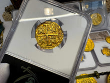 Load image into Gallery viewer, PERU 4 ESCUDOS 1700 FINEST 1715 FLEET SHIPWRECK NGC 63 PIRATE GOLD COINS