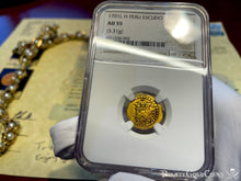 Load image into Gallery viewer, PERU 1701 1 ESCUDO ONLY 1 KNOWN! &quot;1715 FLEET SHIPWRECK&quot; NGC 55