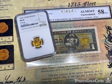 Load image into Gallery viewer, PERU 1701 1 ESCUDO ONLY 1 KNOWN! &quot;1715 FLEET SHIPWRECK&quot; NGC 55