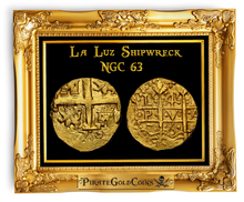 Load image into Gallery viewer, PERU 4 ESCUDOS 1750 &quot;LA LUZ 1752 SHIPWRECK&quot; NGC 63 PIRATE GOLD COINS TREASURE