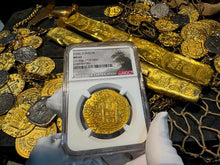 Load image into Gallery viewer, PERU 1705 2ND FINEST KNOWN 8 ESCUDOS &quot;1715 FLEET SHIPWRECK&#39; NGC 63 PIRATE COINS