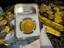 Load image into Gallery viewer, PERU 2ND FINEST KNOWN 1705 8 ESCUDOS &quot;1715 FLEET SHIPWRECK&#39; NGC 63 PIRATE COINS