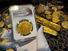 Load image into Gallery viewer, PERU 1705 2ND FINEST KNOWN 8 ESCUDOS &quot;1715 FLEET SHIPWRECK&#39; NGC 63 PIRATE COINS