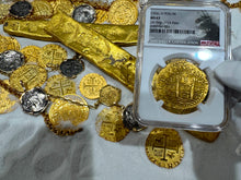 Load image into Gallery viewer, PERU 1705 2ND FINEST KNOWN 8 ESCUDOS &quot;1715 FLEET SHIPWRECK&#39; NGC 63 PIRATE COINS