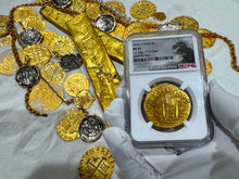 Load image into Gallery viewer, PERU 2ND FINEST KNOWN 1705 8 ESCUDOS &quot;1715 FLEET SHIPWRECK&#39; NGC 63 PIRATE COINS