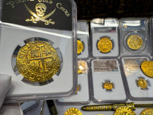 Load image into Gallery viewer, PERU 8 ESCUDOS 1705 NGC AU DETAILS PIRATE GOLD COINS DOUBLOON TREASURE