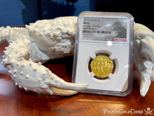 Load image into Gallery viewer, FINEST OF 2 KN. PERU 4 ESCUDOS 1711 1715 FLEET SHIPWRECK NGC 64