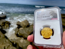 Load image into Gallery viewer, FINEST OF 2 KN. PERU 4 ESCUDOS 1711 1715 FLEET SHIPWRECK NGC 64