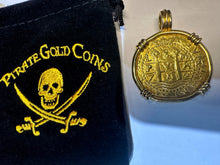 Load image into Gallery viewer, PERU 8 ESCUDOS 1712 PIRATE GOLD COIN 1715 FLEET REASURE JEWELRY NECKLACE PENDANT