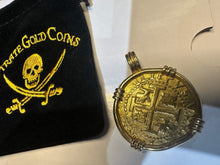 Load image into Gallery viewer, PERU 8 ESCUDOS 1712 PIRATE GOLD COIN 1715 FLEET REASURE JEWELRY NECKLACE PENDANT