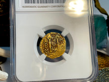 Load image into Gallery viewer, UNIQUE ERROR &quot;LOOSDRECHT SHIPWRECK&quot; PERU 2 ESCUDOS 1716 NGC 58 PIRATE GOLD COINS