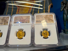 Load image into Gallery viewer, ROMAN EMPIRE &quot;VESPASIAN&quot; 69AD AUREUS NGC CH F 5X3 ANCIENT GOLD COINS CAESAR