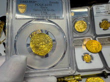 Load image into Gallery viewer, SPAIN 1 ESCUDO PCGS 55 &quot;CARLOS &amp; JOHANNA&quot; 1543-55 PIRATE GOLD COINS TREASURE