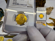 Load image into Gallery viewer, SPAIN 2 ESCUDOS 1598-1665 PHILIP III/ PHILIP IV NGC53 PIRATE GOLD COINS TREASURE