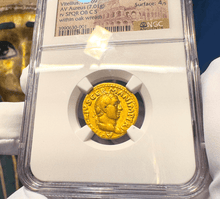 Load image into Gallery viewer, ROMAN EMPIRE &quot;VITELLIUS&quot; AUREUS 68-69AD NGC F ANCIENT GOLD COINS CAESAR AUGUSTUS