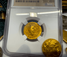 Load image into Gallery viewer, ROMAN IMPERATORIAL &quot;JULIUS CAESAR&quot; 44BC AUREUS NGC CH VF ANCIENT COINS AUGUSTUS