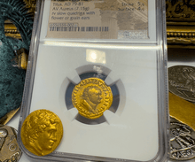 Load image into Gallery viewer, ROMAN EMPIRE &quot;TITUS&quot; 79AD AUREUS NGC F 5X4 ANCIENT COINS CAESAR AUGUSTUS