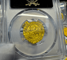 Load image into Gallery viewer, SPAIN 1 ESCUDO PCGS 55 &quot;CARLOS &amp; JOHANNA&quot; 1543-55 PIRATE GOLD COINS TREASURE