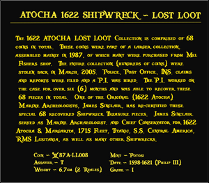 #08 Atocha 1622 Shipwreck "Lost Loot Collection" Bolivia 2 Reales Grade 1 #08