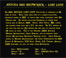 Load image into Gallery viewer, #43 Atocha 1622 Shipwreck &quot;Lost Loot Collection&quot; Bolivia 8 Reales Grade 1 #43
