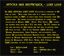 Load image into Gallery viewer, #48 Atocha 1622 Shipwreck &quot;Lost Loot Collection&quot; Bolivia 8 Reales Grade 1 #48