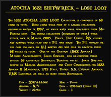 Load image into Gallery viewer, #62 Atocha 1622 Shipwreck &quot;Lost Loot Collection&quot; Bolivia 8 Reales Grade 3 #62