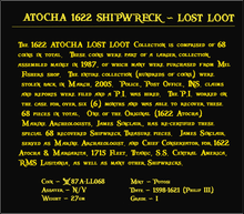 Load image into Gallery viewer, #68 Atocha 1622 Shipwreck &quot;Lost Loot Collection&quot; Bolivia 8 Reales Grade 1 #68