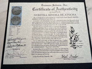 #63 Atocha 1622 Shipwreck "Lost Loot Collection" Bolivia 8 Reales Grade 2 #63
