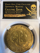 Load image into Gallery viewer, Reproduction Spain 8 Escudos 1701 &quot;Recreation Series&quot; Gold Plated Pirate Gold Coins