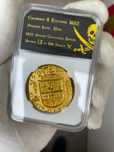 Load image into Gallery viewer, Reproduction Colombia 8 Escudos 1622 Gold Plated Pirate Gold Coins Treasure Collection