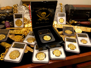 Peru 8 Escudos 1708 Gold Plated Pirate Gold Coins Treasure Collection