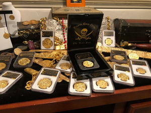 Peru 8 Escudos 1708 Gold Plated Pirate Gold Coins Treasure Collection