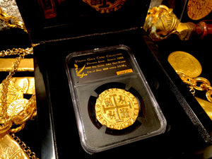 Peru 8 Escudos 1708 Gold Plated Pirate Gold Coins Treasure Collection