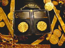 Load image into Gallery viewer, Peru 8 Escudos 1708 Gold Plated Pirate Gold Coins Treasure Collection