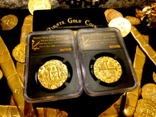 Load image into Gallery viewer, Peru 8 Escudos 1708 Gold Plated Pirate Gold Coins Treasure Collection