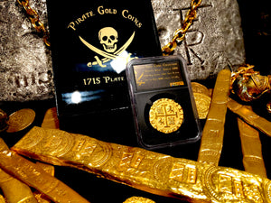 Peru 8 Escudos 1708 Gold Plated Pirate Gold Coins Treasure Collection