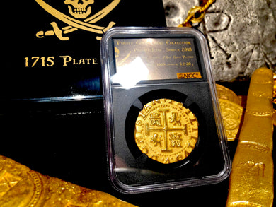 Peru 8 Escudos 1708 Gold Plated Pirate Gold Coins Treasure Collection