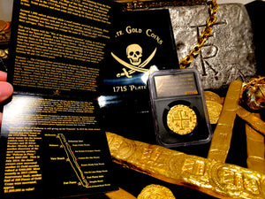 Peru 8 Escudos 1708 Gold Plated Pirate Gold Coins Treasure Collection