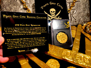 Peru 8 Escudos 1708 Gold Plated Pirate Gold Coins Treasure Collection