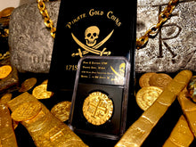 Load image into Gallery viewer, Peru 8 Escudos 1708 Gold Plated Pirate Gold Coins Treasure Collection