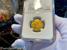 Load image into Gallery viewer, SPAIN 1 ESCUDO NGC 61 &quot;SEVILLE&quot; PIRATE GOLD COINS 1516-56 SHIPWRECK TREASURE COB