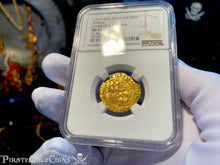 Load image into Gallery viewer, SPAIN 1 ESCUDO NGC 61 &quot;SEVILLE&quot; PIRATE GOLD COINS 1516-56 SHIPWRECK TREASURE COB