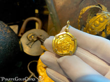 Load image into Gallery viewer, SPAIN 2 ESCUDOS 1590 &quot;FULL 4 DIGIT DATE&quot; PENDANT JEWELRY NECKLACE PIRATE GOLD CO