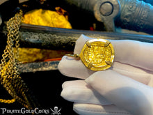 Load image into Gallery viewer, SPAIN 2 ESCUDOS 1590 &quot;FULL 4 DIGIT DATE&quot; PENDANT JEWELRY NECKLACE PIRATE GOLD CO