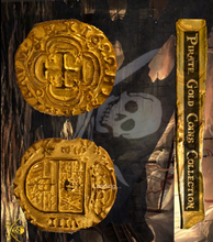 Load image into Gallery viewer, Reproduction Colombia 8 Escudos 1622 Gold Plated Pirate Gold Coins Treasure Collection