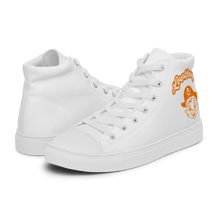 Load image into Gallery viewer, Men’s high top canvas shoes &quot;Baseball&quot; White